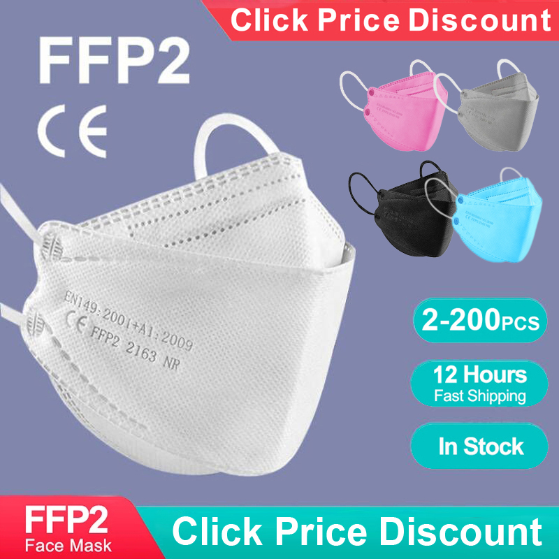 Kn95 Respirator Mask - Masker KN95 FFP2 Bentuk Ikan Dewasa